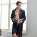 Luxury Botanica Soft and Smooth Long-sleeved Shorts Silk Bathrobe Set For Men Spring Autumn New Loose Casual Home Male Robe