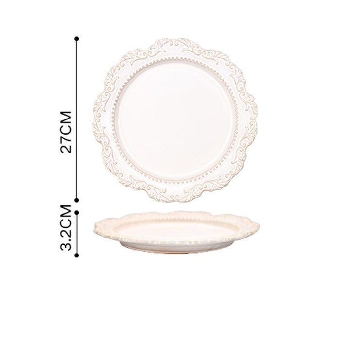 Nordic Vintage Baroque Dinner Plates - Exquisite Dining Set for Timeless Charm