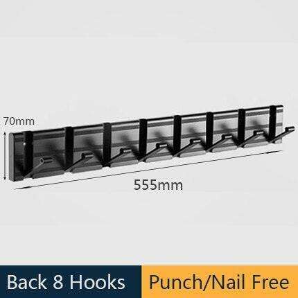 Modern Electroplated Aluminum Wall Hook Set - Elegant Storage Solution