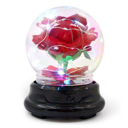 Forever Blooming LED Rose Dome - Enchanting Romantic Decor