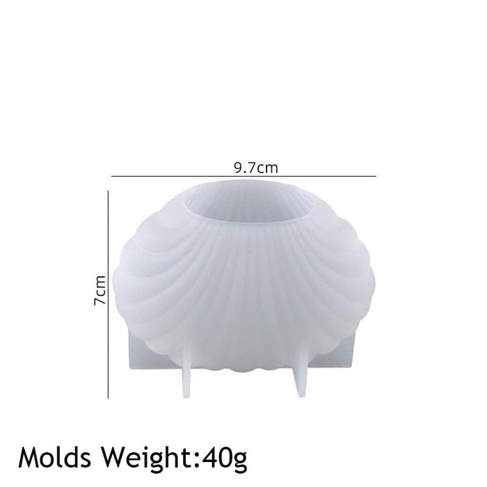 Shell Candle and Soap Mold Kit - Marine Shell Silicone Mold for Home Crafts