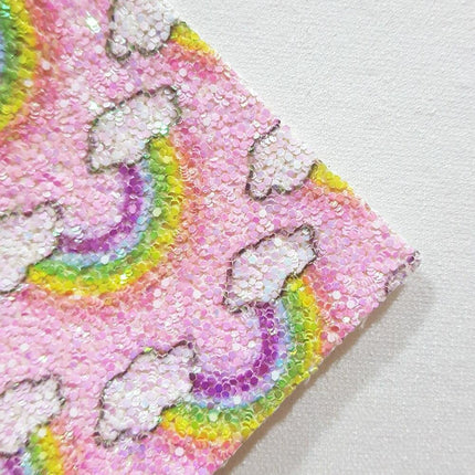 Vibrant Rainbow Faux Leather Sheets: Colorful Crafting Material for Creative Projects