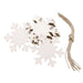 Festive Snowflake Wooden Ornament Set - 10 Pieces for Cheerful Holiday Decor
