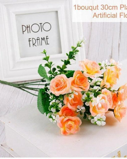 Lifelike Faux Peony Bouquet - 30cm, 7 Vibrant Colors