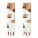 Whimsical Animal Paw Print Women's Fleece Socks - Adorable Style for Toasty Toes