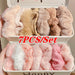 Winter Velvet Plush Hair Scrunchies Set - 7-Piece Elastic Bands Variety Pack