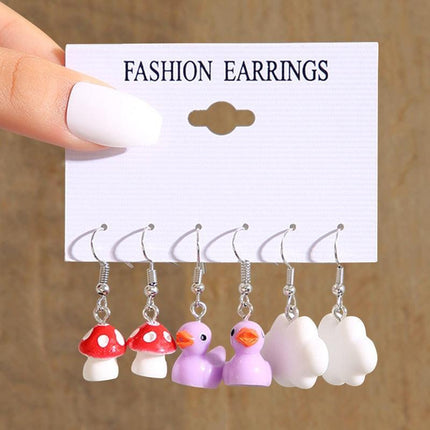 Playful Creatures Earring Set - A Fun Twist for Your Style