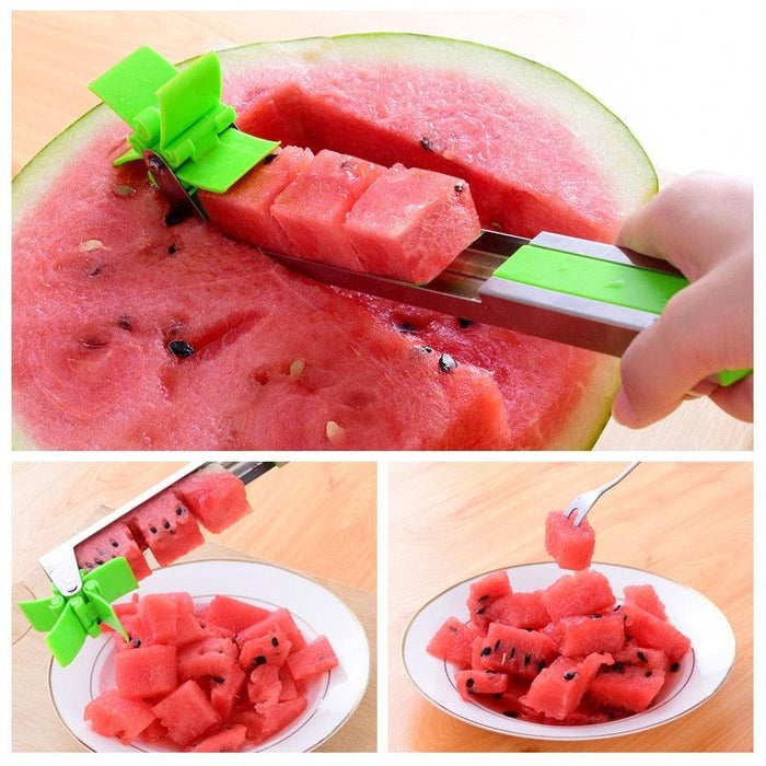 Watermelon Cutter & Fruit Slicer: Time-Saving Stainless Steel Kitchen Tool for Easy Fruit Preparation