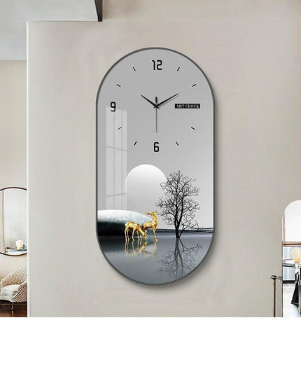 Chic Botanical Elegance - Sophisticated Wall Clock for Home and Dining Spaces