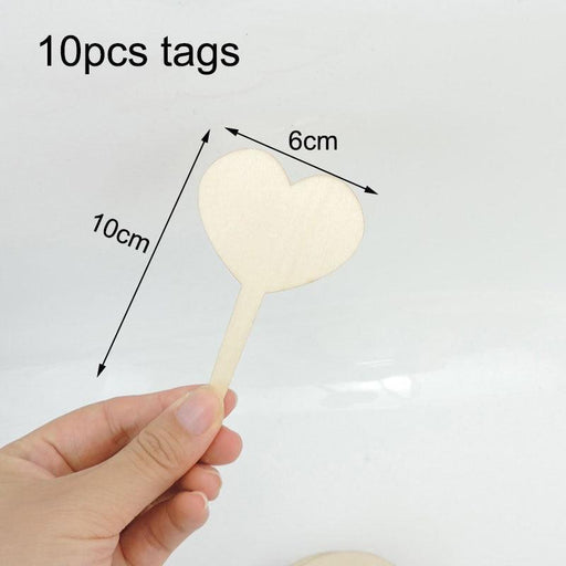Eco-Conscious Wooden Plant Label Set - 10 Reusable Tags with Writing Pen
