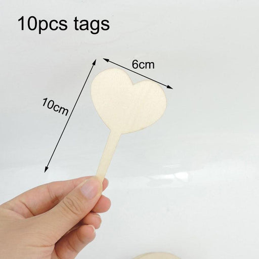 Eco-Friendly Wooden Plant Markers Set - 10 T-Type Tags with Marker Pen