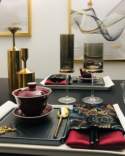 Luxury Botanical Porcelain Dining Set for Elegant Occasions