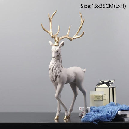 Nordic Graceful Deer Sculpture: Infuse Artistic Charm into Your Home