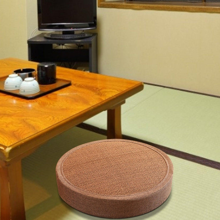 Serene Cattail Japanese Futon Meditation Cushion - Hand-Woven Round Floor Pillow