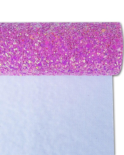 Sparkling Purple Chunky Glitter Fabric Roll - Must-Have for Creative DIY Projects