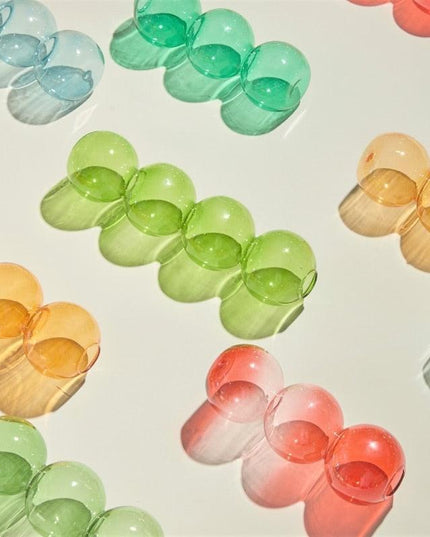 Handcrafted Nordic Bubble Glass Vase: Elegant Floral Display for Modern Homes