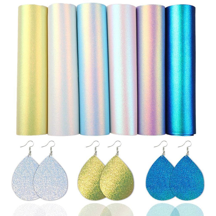 Sparkling Faux Leather DIY Craft Kit: Shimmering Fabric Collection for Creative Projects