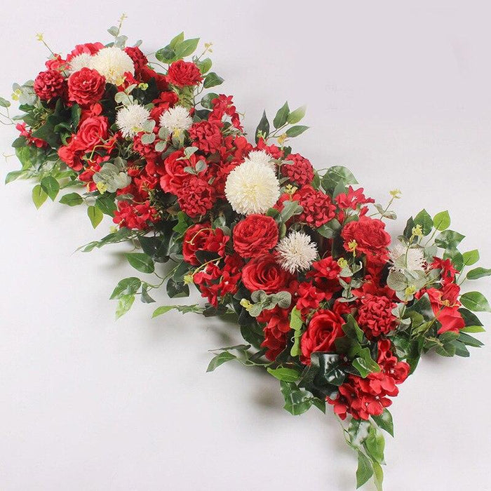 Elegant Floral Silk Peonies Rose Flower Wall Arch Set for Wedding Decor