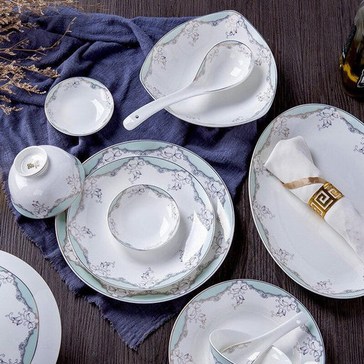 Lavish European Botanica Dining Set - Elegant Christmas Tableware