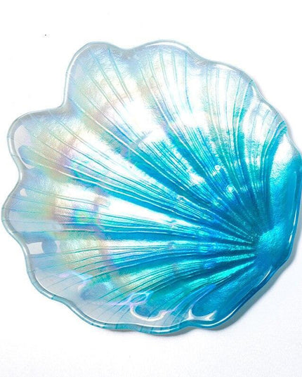 Sophisticated Seashell Glass Plate Set: Transform Your Dining Experience with European Elegance