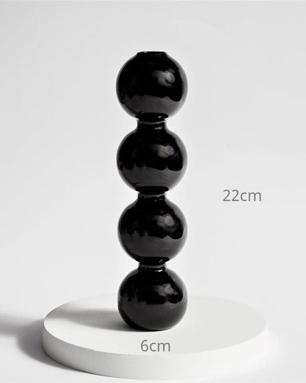 Handcrafted Nordic Bubble Glass Vase: Elegant Floral Display for Modern Homes