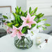 Elegant Lily Floral Arrangement: Stunning Artificial Flower Set for Home and Event Decor