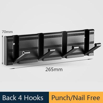 Modern Electroplated Aluminum Wall Hook Set - Elegant Storage Solution