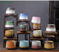 Artisan European Nature-Inspired Tea Cup Set with Unique Kiln-Fired Glazing