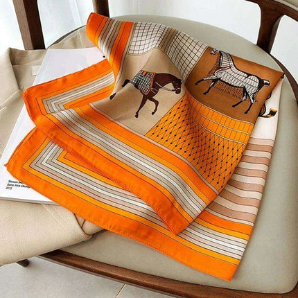 Elegant 70x70CM Printed Polyester Scarf for Timeless Style