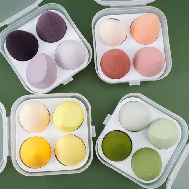 Flawless Finish Pro: 4-Piece Premium Makeup Sponge Set for Seamless Blending