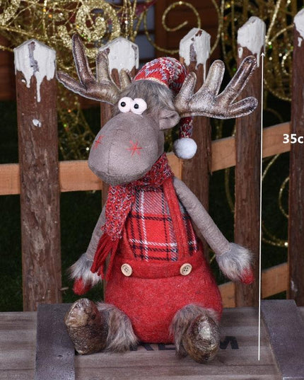 Enchanting Christmas Figurine Collection: Santa, Snowman, and Elk for Festive Home Decor