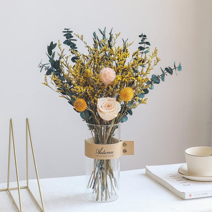 Elegant Eucalyptus and Daisy Dried Floral Display