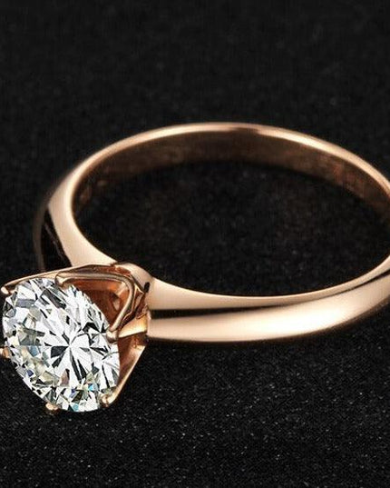Radiant Rose Gold: Stunning 2 Carat Zirconia Diamond Rings