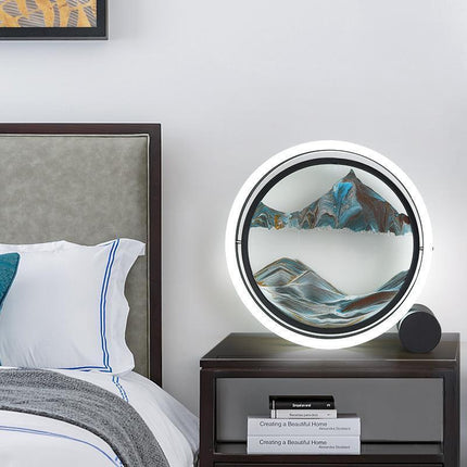 Ocean Wave Tranquility Sand Art Glass Display