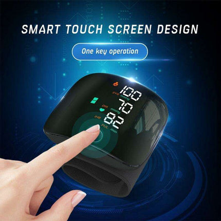 Voice-Controlled Smart Wrist Blood Pressure Tracker with Long Battery Life