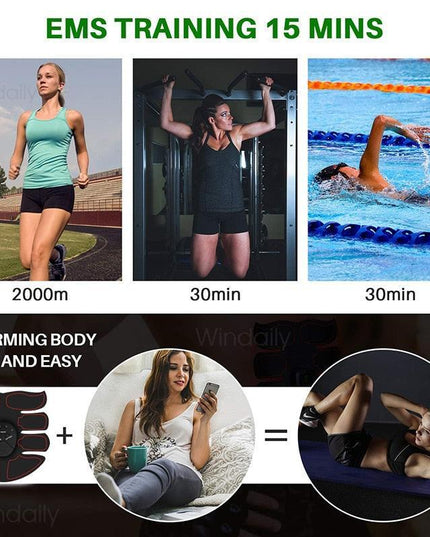 Wireless EMS Muscle Toning System for Abs and Hips