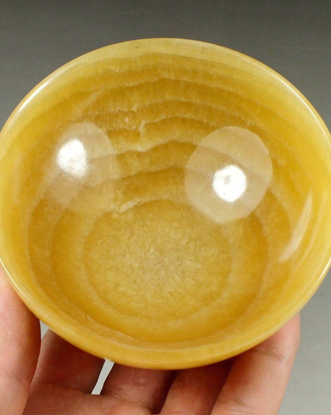 Hand-Carved Yellow Jade Tea Bowl - Luxurious Topaz Teacup for Tea Aficionados