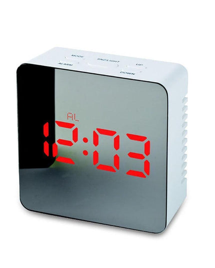 Curved Screen LED Alarm Clock with Temperature Gauge and Custom Snooze Settings - Ideal for Children's Rooms and Contemporary Home Design