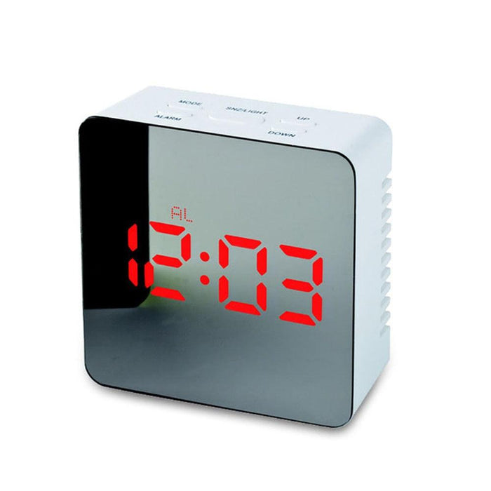 Curved LED Digital Alarm Clock with Temperature Display and Snooze Function