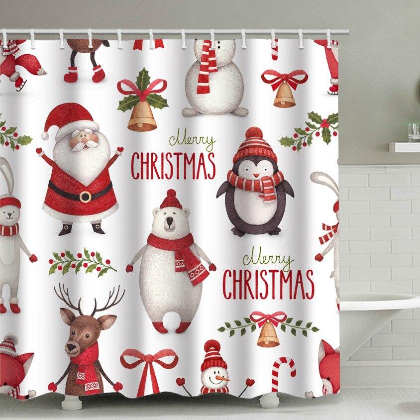 Waterproof and anti-mold Christmas Snowflake Shower Curtain for the Bathroom-Bathroom Accents & Accessories›Shower Curtains, Hooks & Liners›Shower Curtain Liners-Très Elite-1-90x180cm-Très Elite