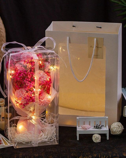 Eternal Blossom: Luxurious Carnation & Gypsophila Dried Flower Gift Set