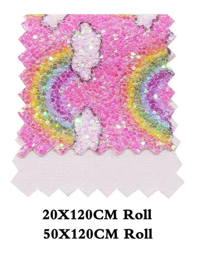 Glittering Rainbow Faux Leather Crafting Roll - Ignite Your Imagination with a Splash of Color