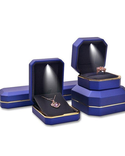 Luxury Velvet-Lined Jewelry Storage Boxes with Glossy Finish