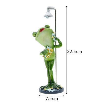 Charming Whimsical Frog Resin Figurines - Fun Decor for a Stylish Home Ambiance