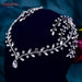 Luxury Water Drop Rhinestone Bridal Headband with Silver Elegance