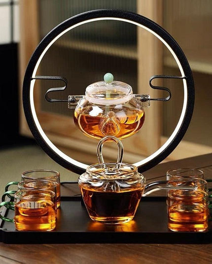 Harmony Tea Infusion Set: Innovative Magnetic Pouring and Rotating Lid