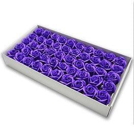 Blossoming Rose Soap Flower Collection - 50 Piece Set for Elegant Decor and Special Occasions