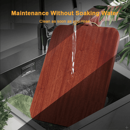 Elegant Ebony Wood Cutting Board Set with Chic Gold Handle - Essential Kitchen Accessory