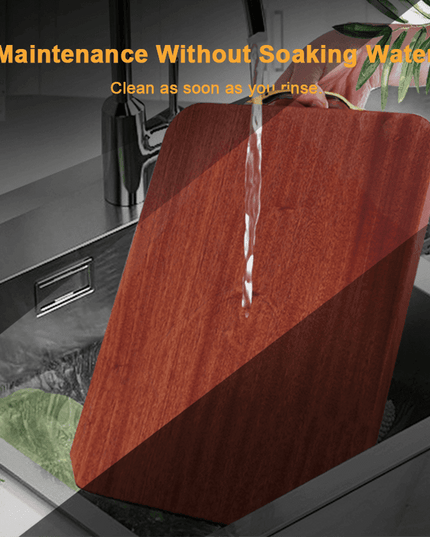 Elegant Ebony Wood Cutting Board Set with Chic Gold Handle - Essential Kitchen Accessory