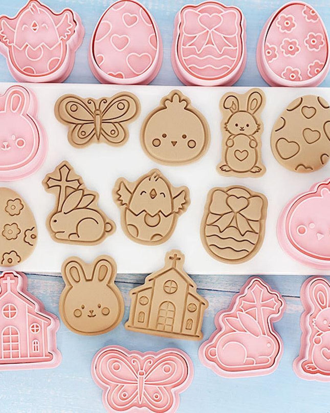 Festive Easter Cookie Cutter Set - Create Delightful Bunny, Egg, and Butterfly Treats